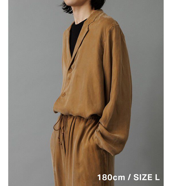 ADAM ET ROPE'「キュプラビスコース シャツジャケット / セットアップ対応」|シャツ・ブラウス|