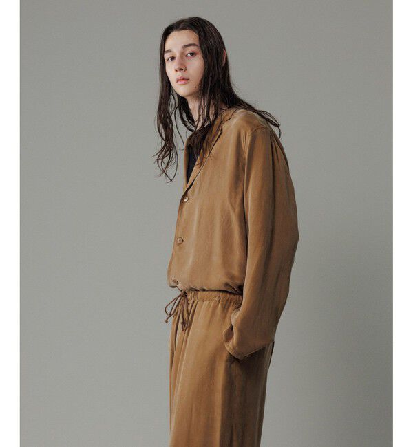 ADAM ET ROPE'「キュプラビスコース シャツジャケット / セットアップ対応」|シャツ・ブラウス|