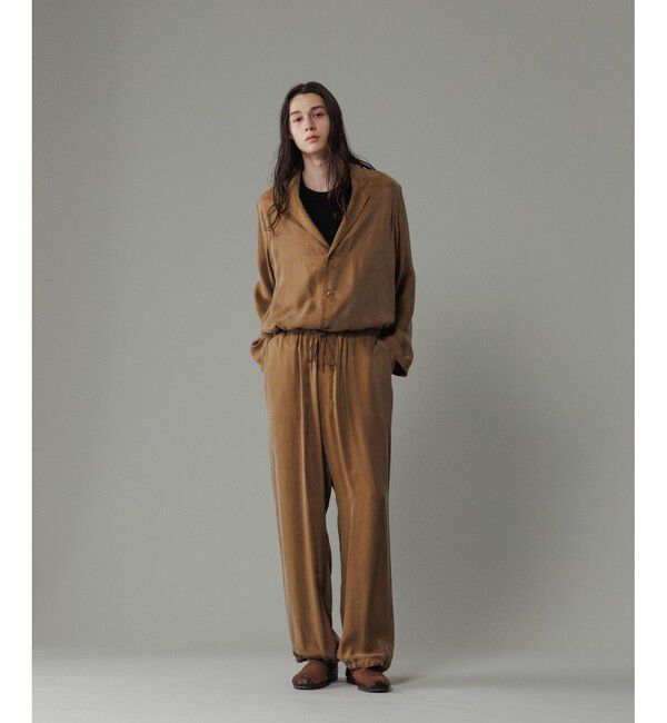 ADAM ET ROPE'「キュプラビスコース シャツジャケット / セットアップ対応」|シャツ・ブラウス|