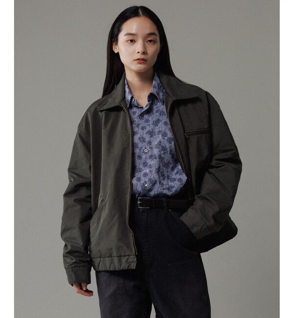 ADAM ET ROPE'「【小松マテーレ】デトロイトジャケット / コンパクトサテン」|ブルゾン・スタジャン|