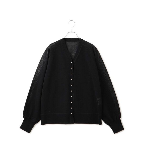 ADAM ET ROPE'「【WEB限定】・【サステナブル】メニーボタンシアーニットカーディガン」|カーディガン|