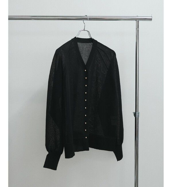 ADAM ET ROPE'「【WEB限定】・【サステナブル】メニーボタンシアーニットカーディガン」|カーディガン|