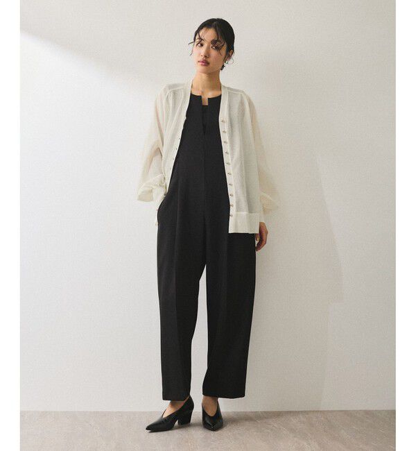 ADAM ET ROPE'「【WEB限定】・【サステナブル】メニーボタンシアーニットカーディガン」|カーディガン|