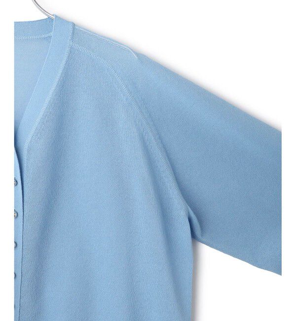 ADAM ET ROPE'「【WEB限定】・【サステナブル】メニーボタンシアーニットカーディガン」|カーディガン|