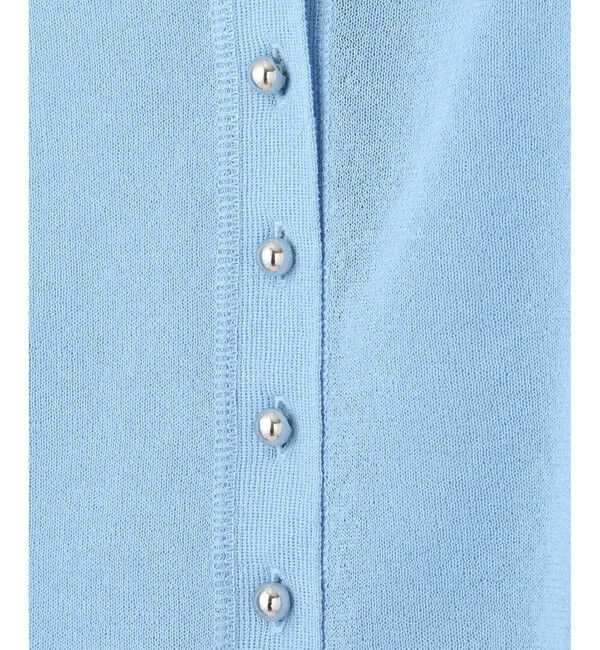 ADAM ET ROPE'「【WEB限定】・【サステナブル】メニーボタンシアーニットカーディガン」|カーディガン|