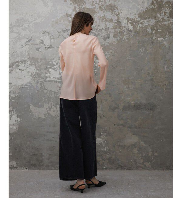 ADAM ET ROPE'「【EMOELLE】ウォッシャブルキュプラブラウス」|シャツ・ブラウス|