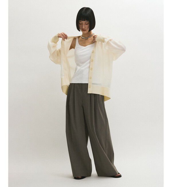 ADAM ET ROPE'「【接触冷感】ハイツイストボイルカーディガン」|カーディガン|