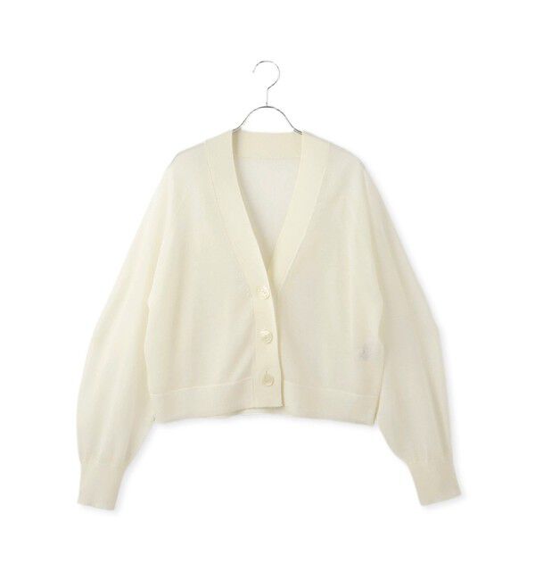 ADAM ET ROPE'「【WEB限定】・【サステナブル】リネンMIXシアーカーディガン」|カーディガン|