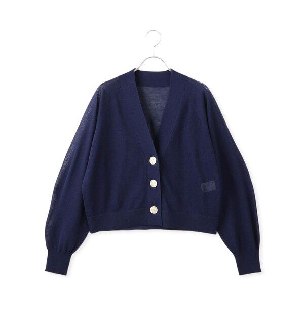 ADAM ET ROPE'「【WEB限定】・【サステナブル】リネンMIXシアーカーディガン」|カーディガン|