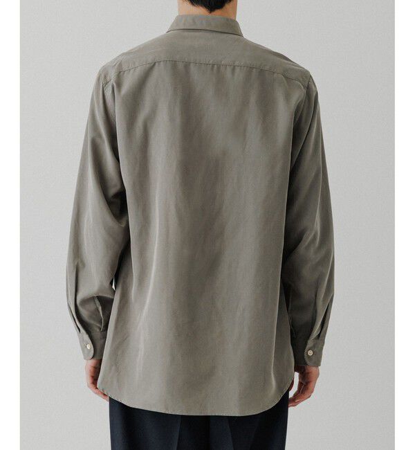 ADAM ET ROPE'「スエードタッチ レーヨン レギュラーカラーシャツ」|シャツ・ブラウス|