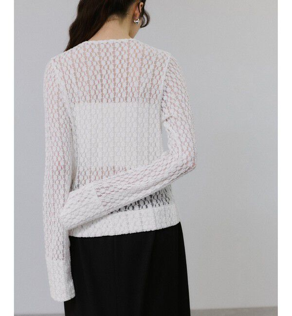 ADAM ET ROPE'「【WEB限定】レースジャージーカーディガン」|カーディガン|