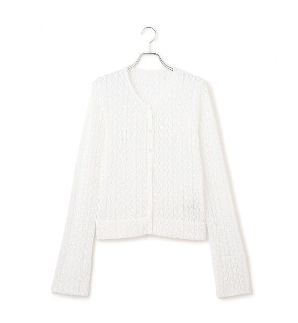 ADAM ET ROPE'「【WEB限定】レースジャージーカーディガン」|カーディガン|