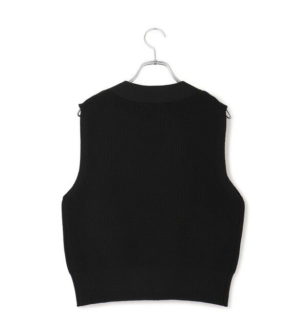 ADAM ET ROPE'「【WEB限定】・【サステナブル】ウェーブボタンVネックニットジレ」|ベスト・ジレ|