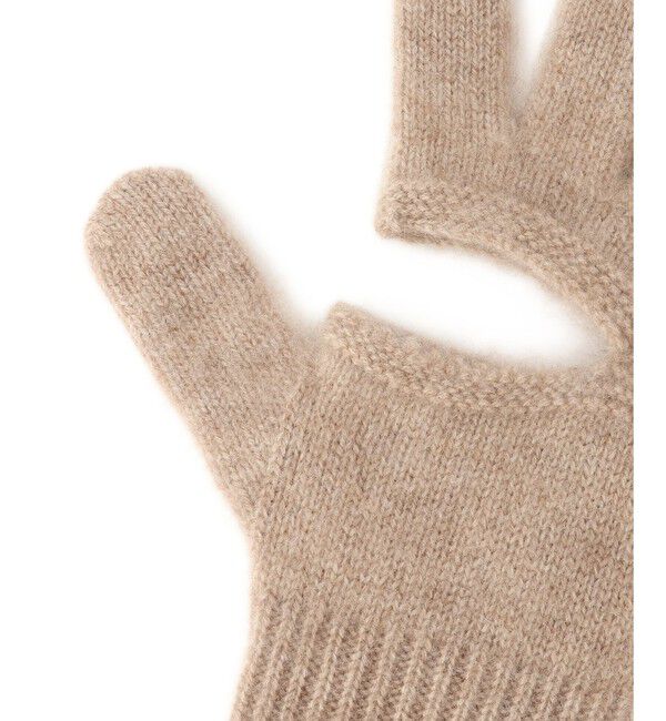 ADAM ET ROPE'「【EMOELLE】カシミヤロングニットグローブ」|手袋|