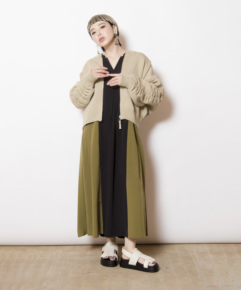  「ニットジップブルゾン」|ブルゾン・スタジャン|