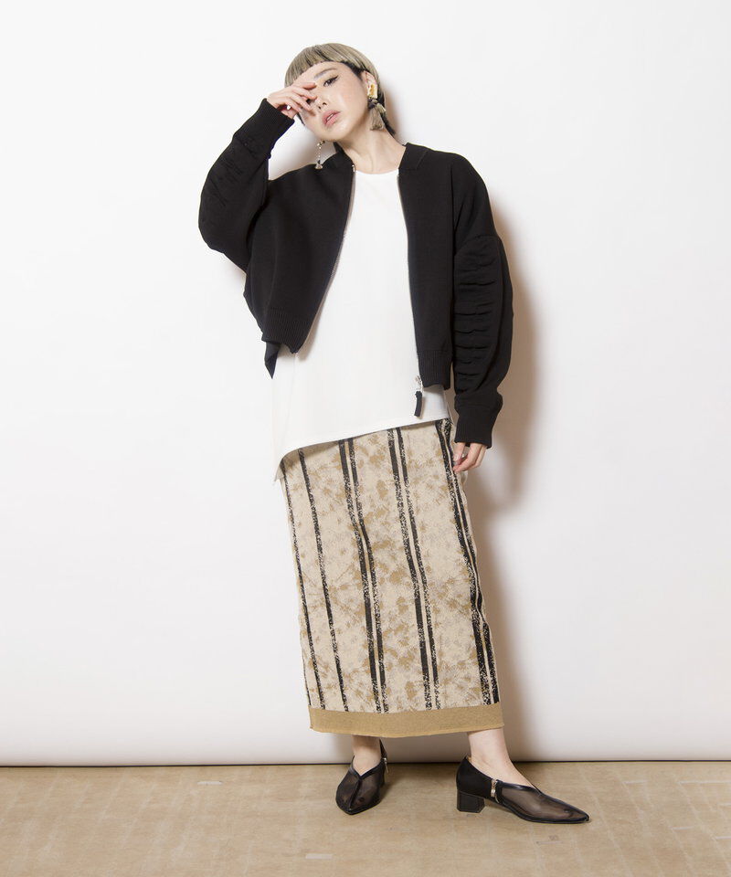  「ニットジップブルゾン」|ブルゾン・スタジャン|