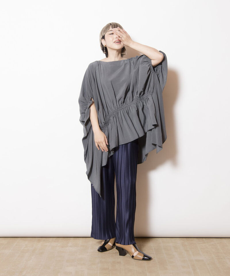  「ギャザーワイドブラウス」|シャツ・ブラウス|