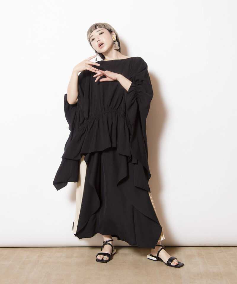  「ギャザーワイドブラウス」|シャツ・ブラウス|