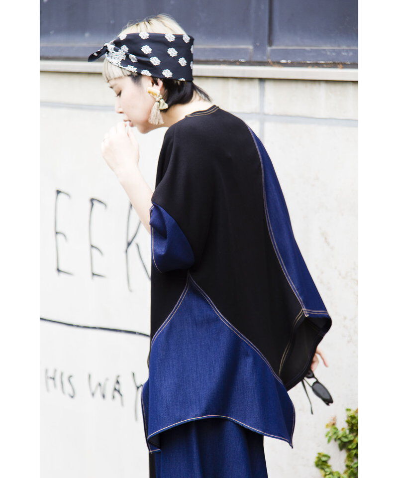  「切替アシンメトリーTシャツ」|Tシャツ・カットソー|