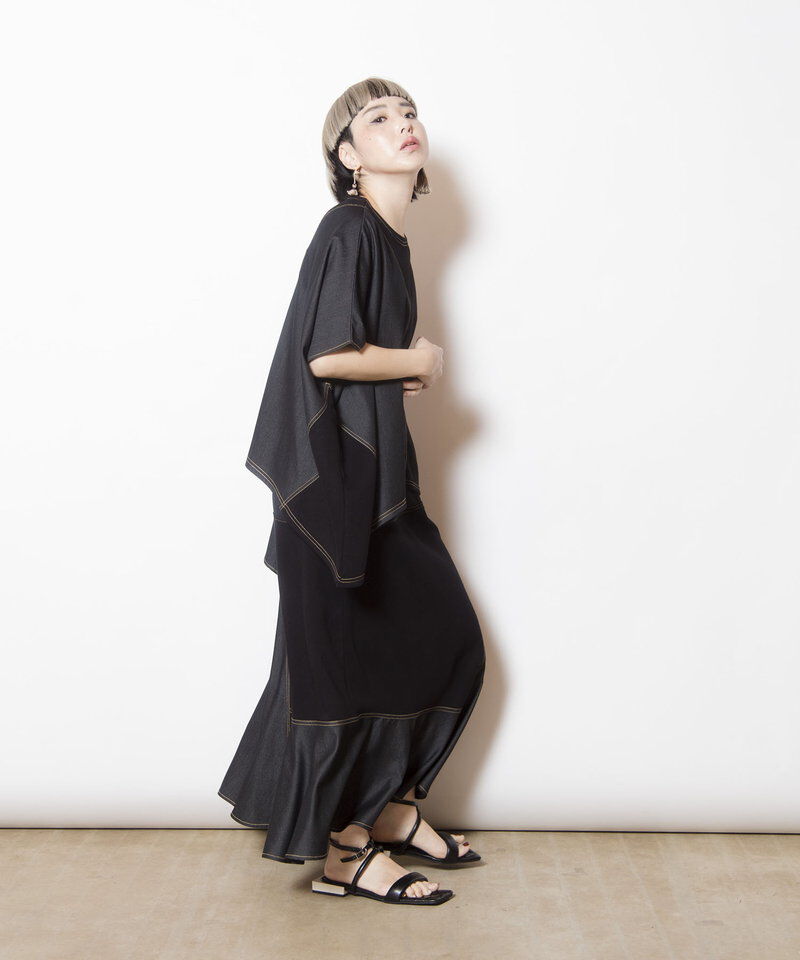  「切替アシンメトリーTシャツ」|Tシャツ・カットソー|