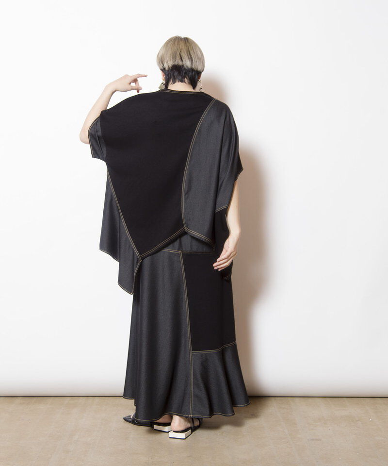  「切替アシンメトリーTシャツ」|Tシャツ・カットソー|