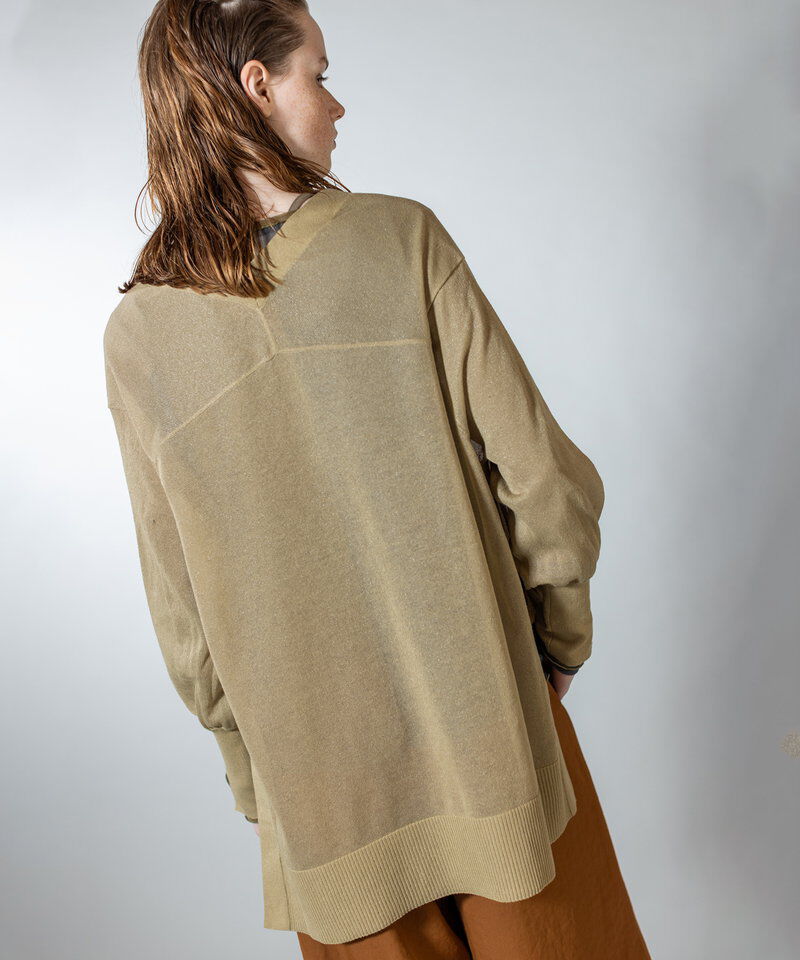  「フロントギャザーニットカーディガン」|カーディガン|