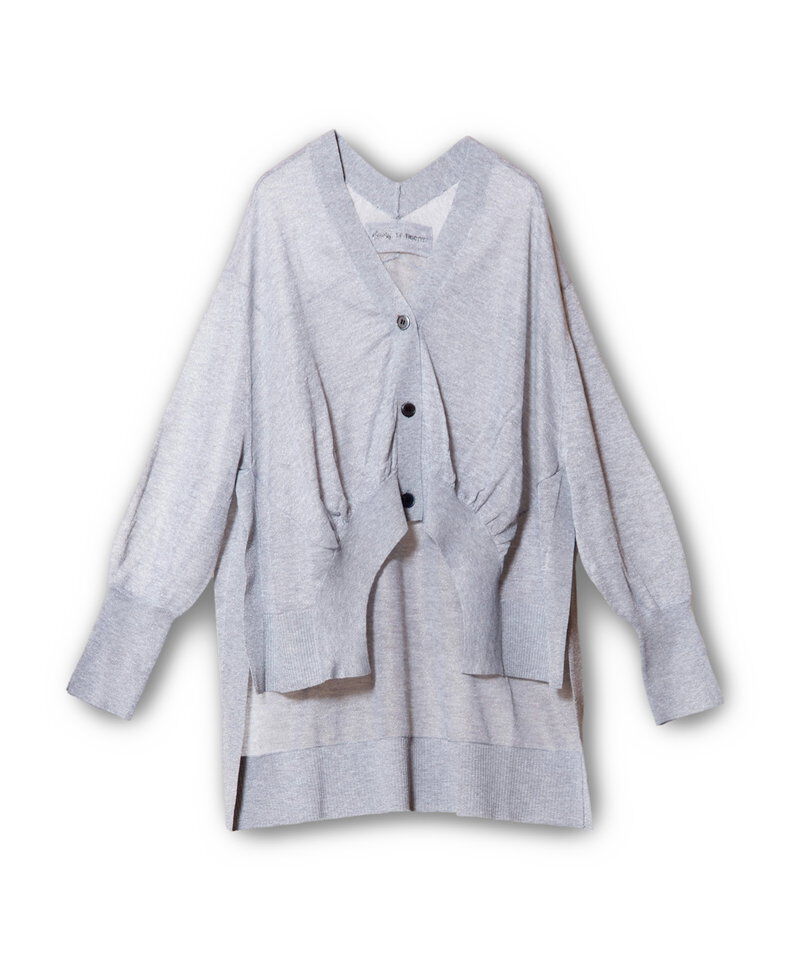  「フロントギャザーニットカーディガン」|カーディガン|