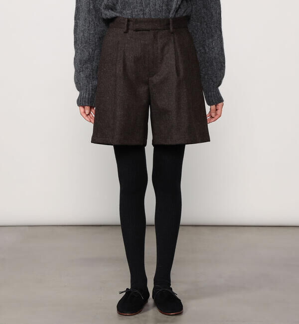 Morris & Sons「MORRIS & SONS | シャンブレー タックショーツ WOMEN」|キュロット|