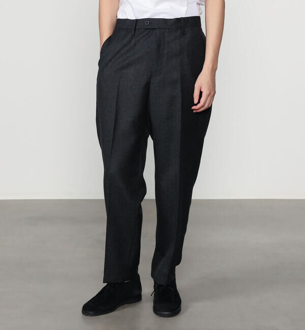 Morris & Sons「MORRIS & SONS | ウールサキソニー イージースラックス MEN」|チノ|CHARCOAL