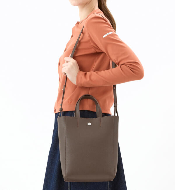 ORCIVAL「ORCIVAL | ダブルフェイスレザー 2WAYトートバッグ」|ショルダー・メッセンジャー|DKBROWN