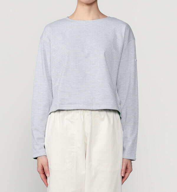 ORCIVAL「ORCIVAL | コットン天竺 ボーダーボートネックプルオーバー WOMEN」|Tシャツ・カットソー|