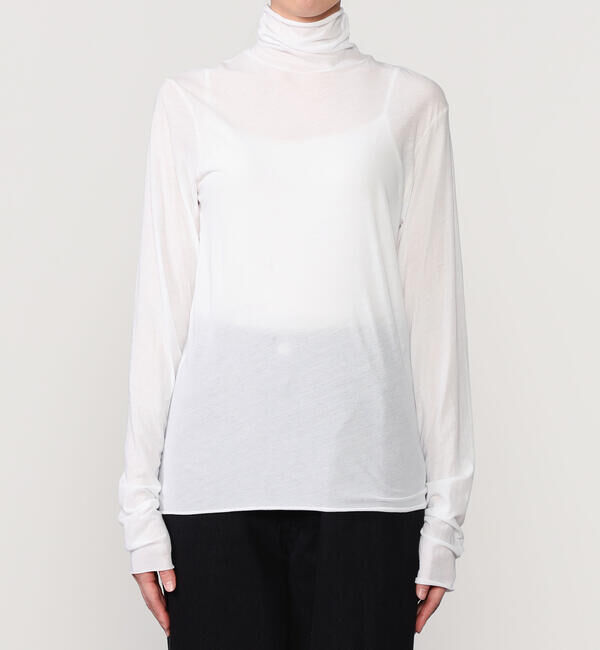 UNFIL「UNFIL | コットンシアージャージー ハイネック長袖Tシャツ WOMEN」|Tシャツ・カットソー|