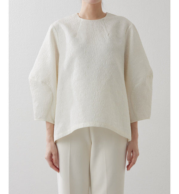 THE PAUSE「【THE PAUSE】ジャガードパフスリーブブラウス」|シャツ・ブラウス|