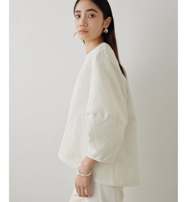 THE PAUSE「【THE PAUSE】ジャガードパフスリーブブラウス」|シャツ・ブラウス|