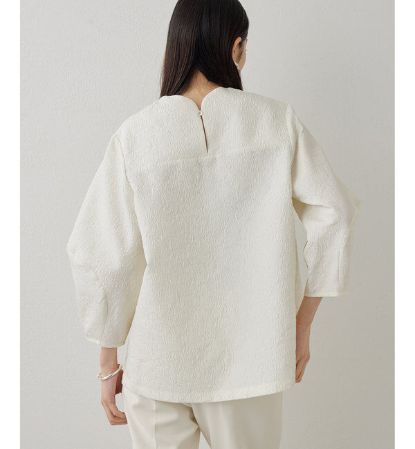 THE PAUSE「【THE PAUSE】ジャガードパフスリーブブラウス」|シャツ・ブラウス|