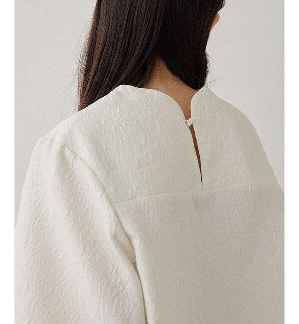 THE PAUSE「【THE PAUSE】ジャガードパフスリーブブラウス」|シャツ・ブラウス|