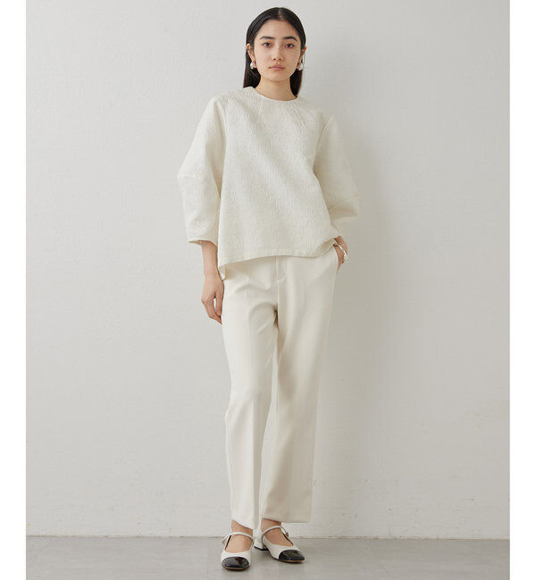 THE PAUSE「【THE PAUSE】ジャガードパフスリーブブラウス」|シャツ・ブラウス|