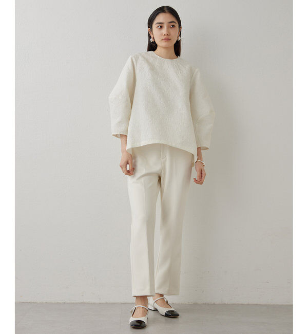 THE PAUSE「【THE PAUSE】ジャガードパフスリーブブラウス」|シャツ・ブラウス|