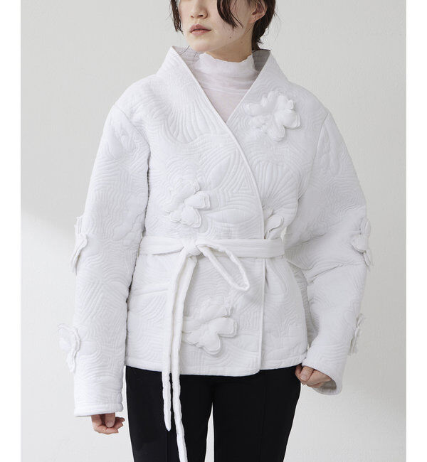  「キルティングフラワージャケット」|その他|オフホワイト