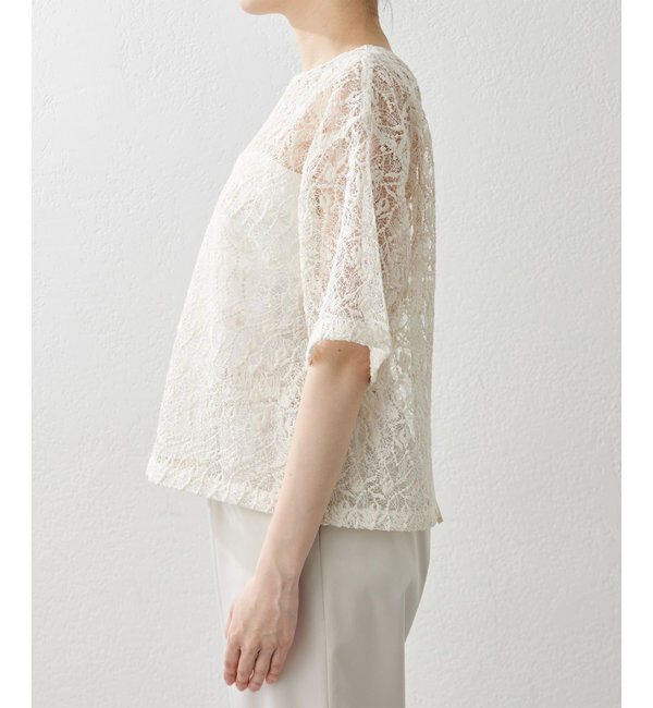 THE PAUSE「【THE PAUSE】エンブロイダリーTブラウス」|シャツ・ブラウス|