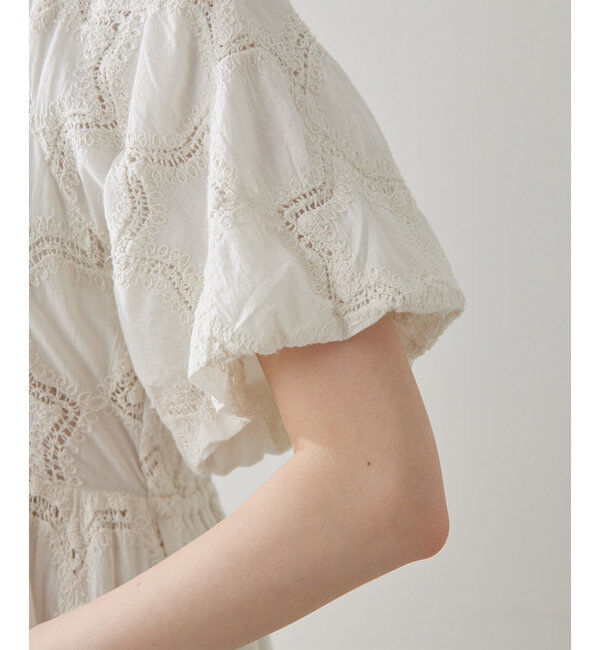  「エンブロイダリーパフワンピース」|ワンピース|