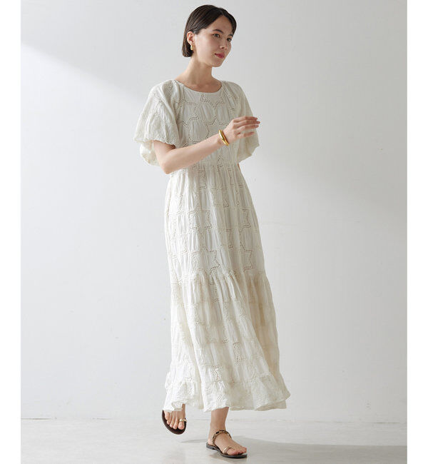  「エンブロイダリーパフワンピース」|ワンピース|