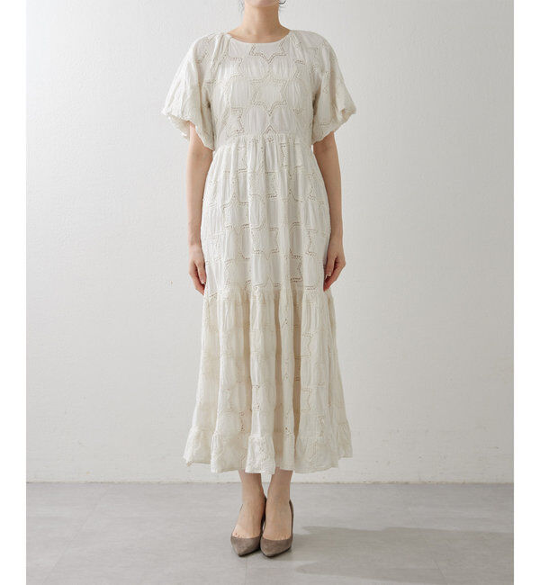  「エンブロイダリーパフワンピース」|ワンピース|
