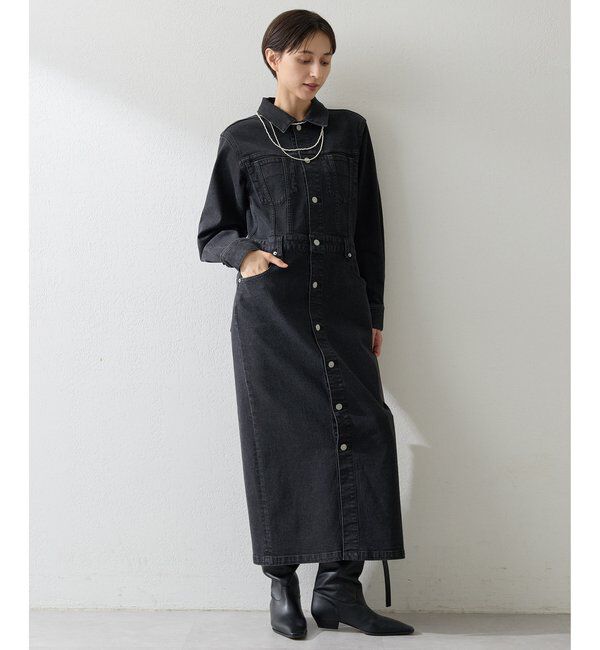  「ストレッチデニムワンピース」|ワンピース|