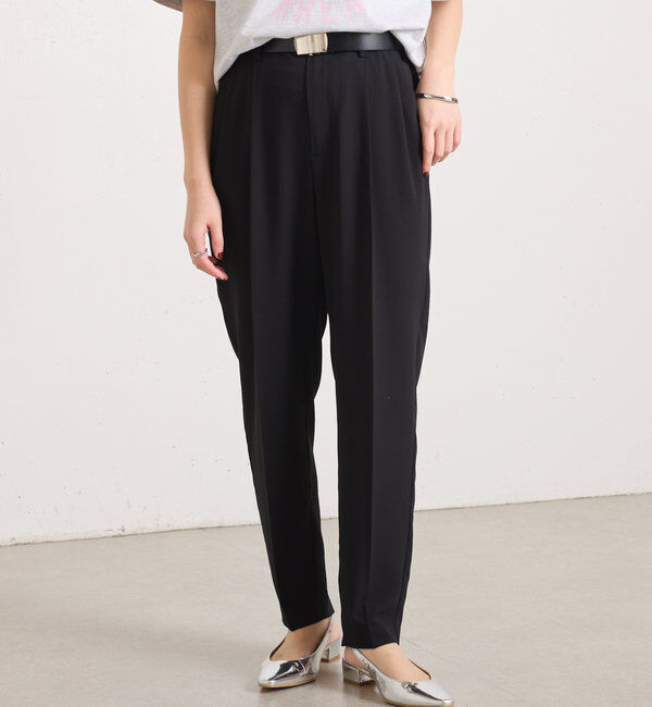  「ジャージスリムテーパードパンツ」|チノ|