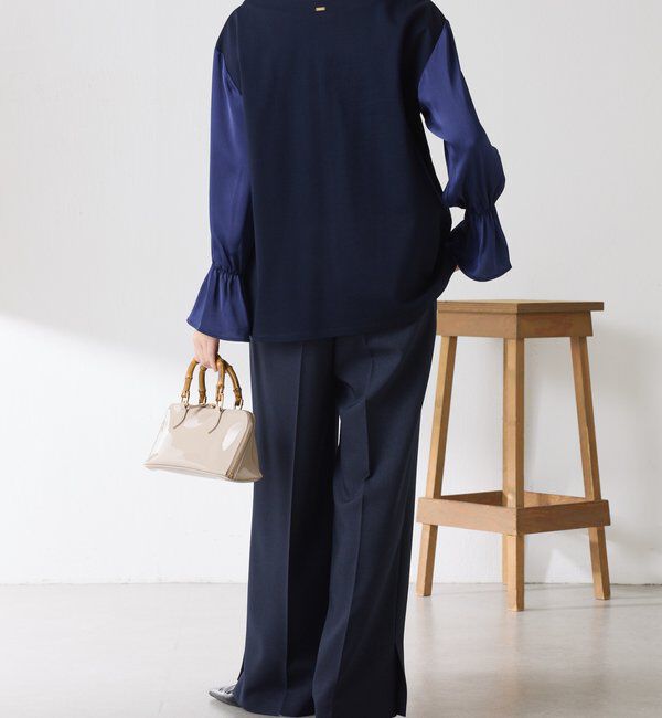  「【着映えトップス】ドッキングスリーブプルオーバー/セレモニー」|Tシャツ・カットソー|