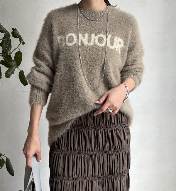  「【WEB限定】シャギーロゴプルオーバー」|ニット・セーター|