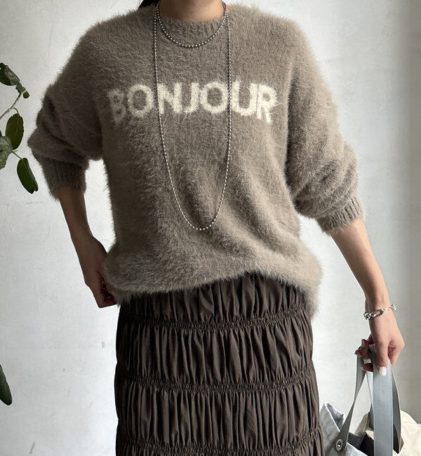  「【WEB限定】シャギーロゴプルオーバー」|ニット・セーター|