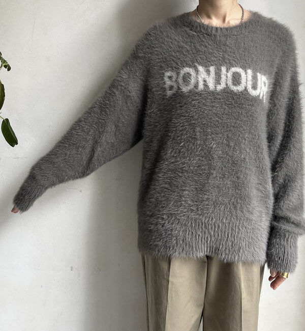  「【WEB限定】シャギーロゴプルオーバー」|ニット・セーター|