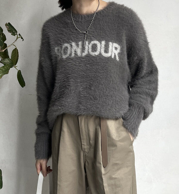  「【WEB限定】シャギーロゴプルオーバー」|ニット・セーター|